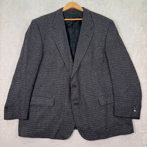 Vintage Alexander Lloyd Blazer Jacket Mens 54R Grey Textured Big Tall Casual EUC